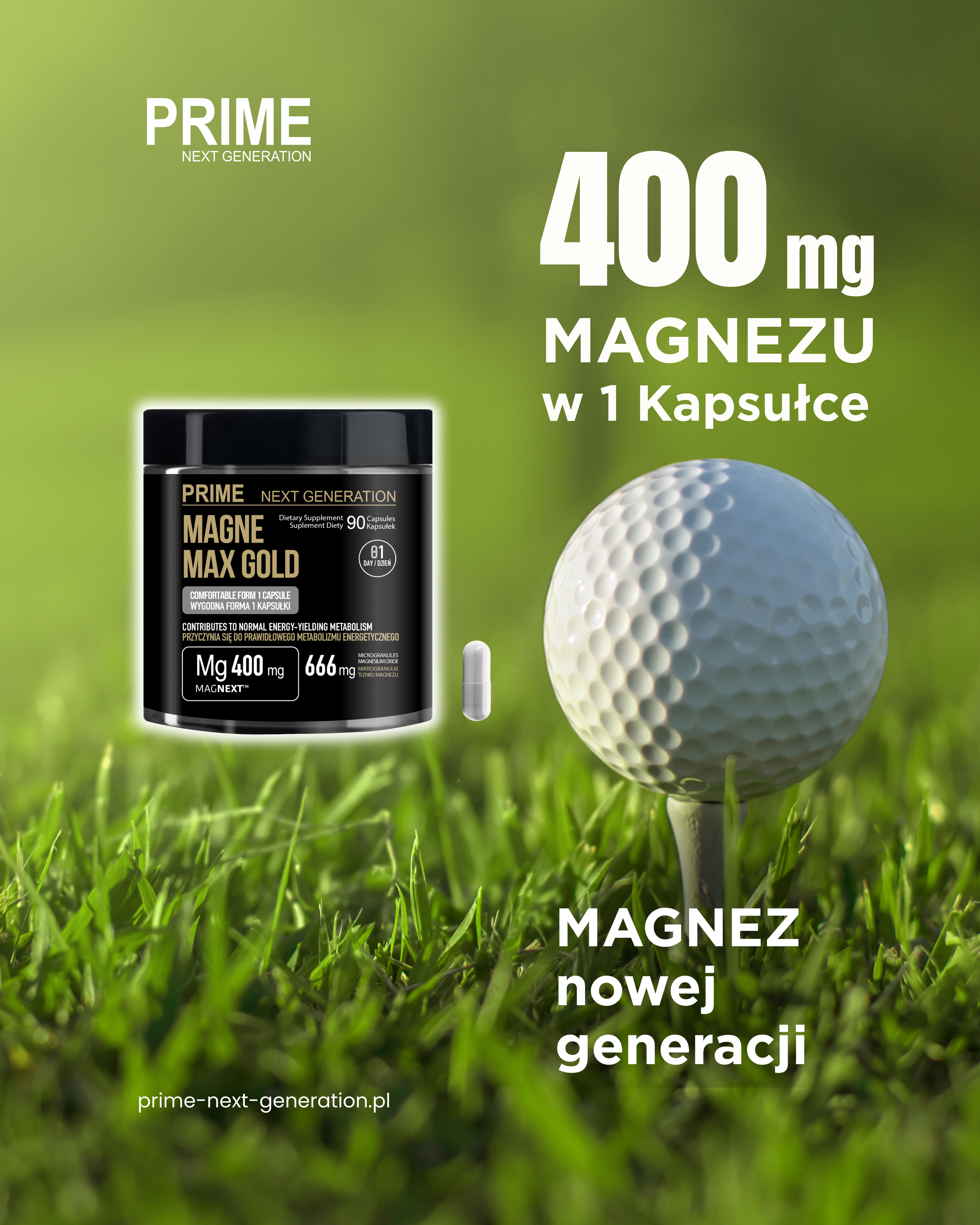 MAGNEZ 400 mg na zmęczenie, mięśnie i układ nerwowy | MAGNE MAX GOLD MAGNEXT™