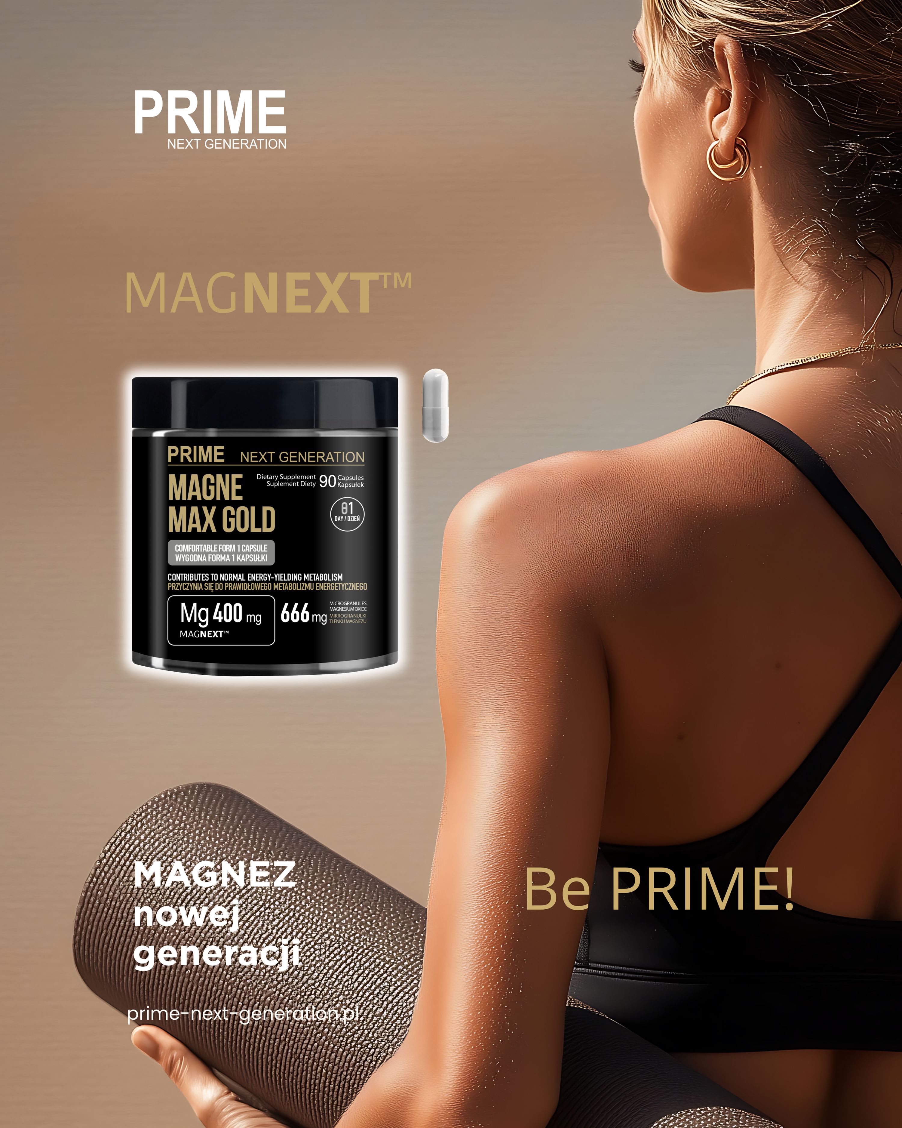 MAGNEZ 400 mg na zmęczenie, mięśnie i układ nerwowy | MAGNE MAX GOLD MAGNEXT™
