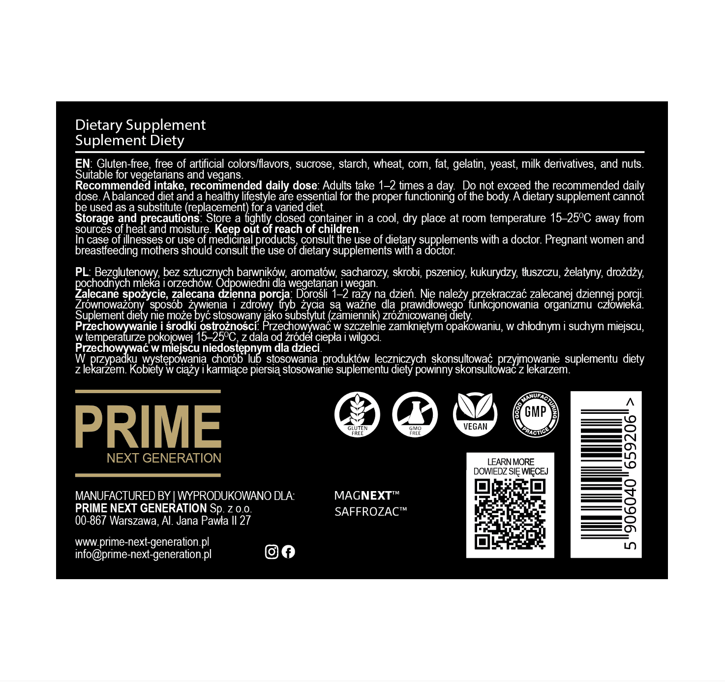 Kompleks wspierający stres, nastrój, sen i koncentrację z szafranem | SAFFROZAC™ | Szafran 15 mg, 90 kaps. 90 dni stosowania
