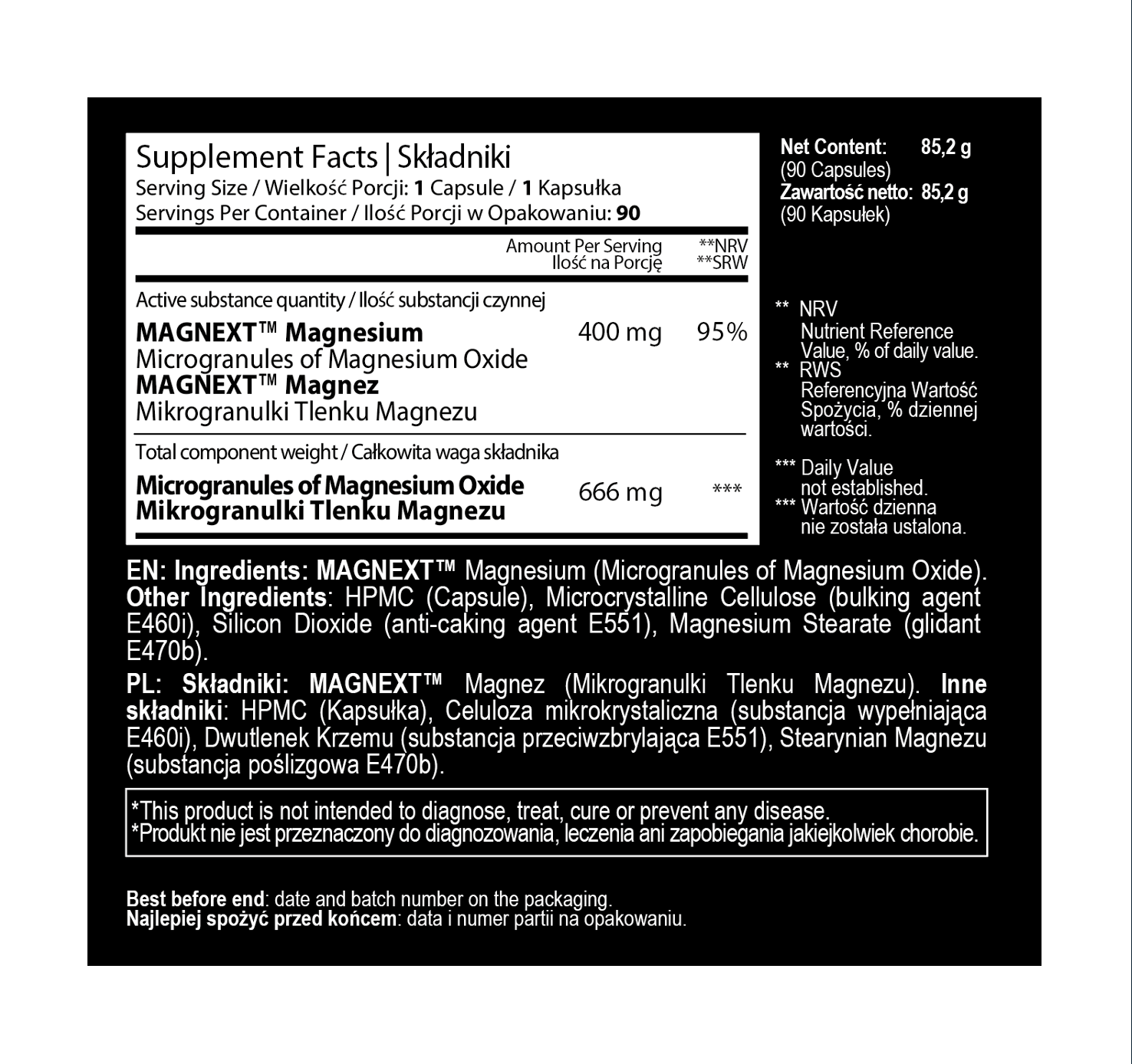 MAGNEZ 400 mg na zmęczenie, mięśnie i układ nerwowy | MAGNE MAX GOLD MAGNEXT™
