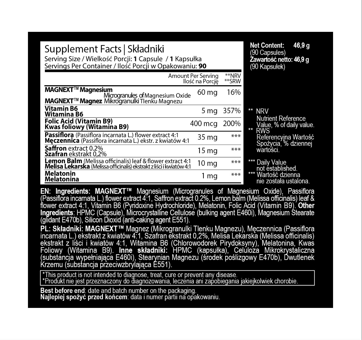 Kompleks wspierający stres, nastrój, sen i koncentrację z szafranem | SAFFROZAC™ | Szafran 15 mg, 90 kaps. 90 dni stosowania