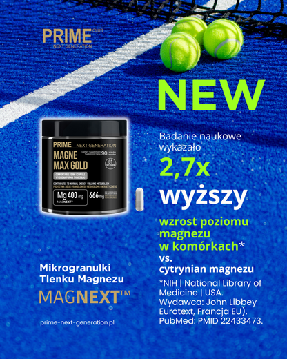 MAGNEZ 400 mg na zmęczenie, mięśnie i układ nerwowy | MAGNE MAX GOLD MAGNEXT™