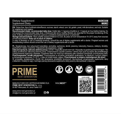 MAGNEZ 400 mg na zmęczenie, mięśnie i układ nerwowy | MAGNE MAX GOLD MAGNEXT™